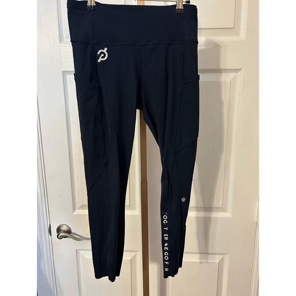 lululemon athletica Pants - Lululemon Peloton Navy Blue Leggings Together We Go Far, 8